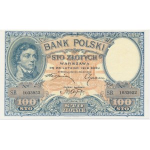 100 złotych 1919 - S.B -