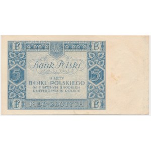 5 Gold 1930 - Ser. I - seltene Sorte mit einem Buchstaben