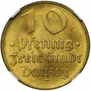 Freie Stadt Danzig, 10 Fenig 1932 Kabeljau - NGC MS66