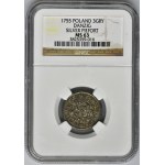 Augustus III of Poland, 3 Groschen Danzig 1755 - NGC MS63 - SILVER PIEFORT