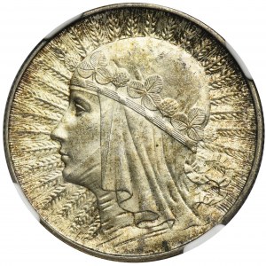 Head of a Woman, 5 gold Warsaw 1934 - NGC MS64 - EXCLUSIVE