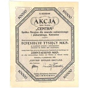 Centra S.A. für das Konditorei- und Bäckereigewerbe, 10.000 mkp 1923