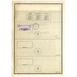 60% Internal State Loan 1989, bond of PLN 500,000.