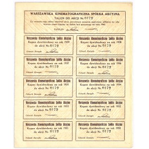 Warszawska Kinematograficzna S.A., PLN 100.