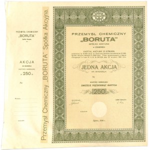Przemysł Chemiczny Boruta, 250 zł 1938 - blankiet bez numeru