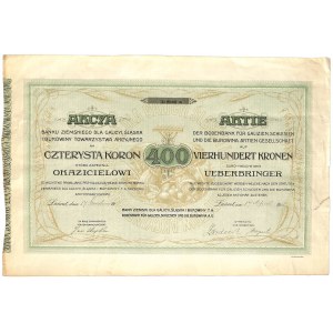 Bank Ziemski dla Galicji, Śląska i Bukowiny Towarzystwo Akcyjne, 400 koron 1918