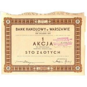 Bank Handlowy w Warszawie S.A., 100 Zloty 1936, Ausgabe XVI