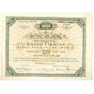 Bank Ziemian S.A. in Lviv, 10 x 280 mkp 1921, Issue II