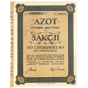 Azot S.A., 5 x 140 mkp 1923, Ausgabe IV.