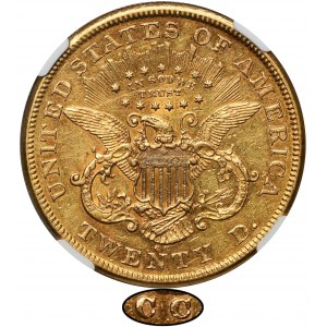 USA, $20 Carson City 1874 CC - NGC AU55 - RARE