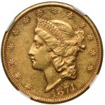 USA, 20 Dolarów Carson City 1874 CC - NGC AU55 - RZADKIE