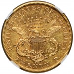 USA, $20 Carson City 1874 CC - NGC AU55 - RARE