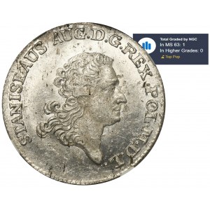 Poniatowski, 4 Groschen 1779 EB - NGC MS63 - RARE