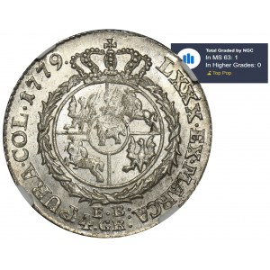 Poniatowski, Złotówka 1779 EB - NGC MS63 - RZADKOŚĆ