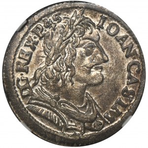 John II Casimir, 1/4 Thaler Fraustadt 1650 - NGC AU55