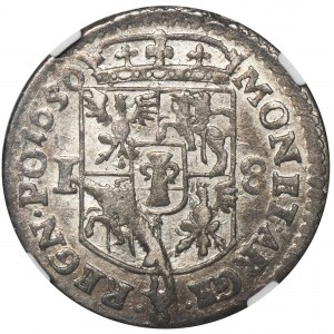 John II Casimir, 1/4 Thaler Fraustadt 1650 - NGC AU55