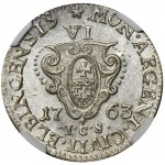 August III Sas, Szóstak Elbląg 1763 ICS - NGC MS66 - ex. Potocki - WYBITNA MONETA