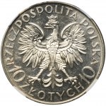 Sobieski, 10 złotych 1933 - NGC MS64 PROOF LIKE - jak lustrzanka