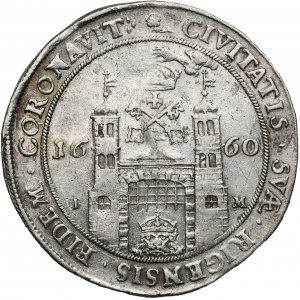 Karl XI, Taler Riga 1660 IM - RARE