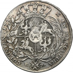 Poniatowski, Thaler Warschau 1778 EB - RZADKI, LITH