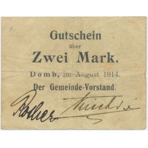 Dąb (Domb), 2 marki 1914 - stempel B - rzadki