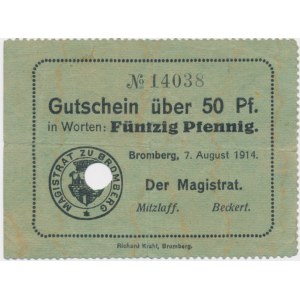 Bydgoszcz (Bromberg), 50 fenig 1914 - erased