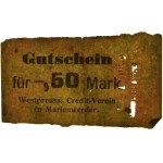 Kwidzyń (Marienwerder), 50 fenigów 1914 - niedodrukowana litera G