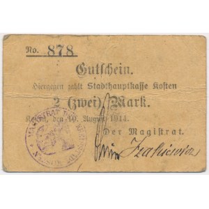 Kościana (Kosten), 2 marki 1914 - kropka tłusta