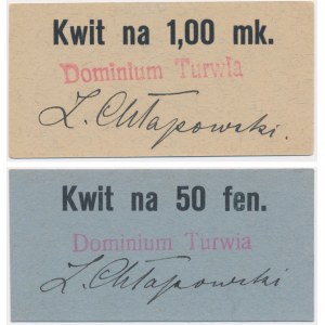 Herrschaft Turwia, 50 Fenig und 1 Mark 1914