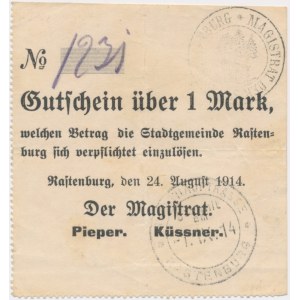 Kętrzyn (Rastenburg), 1 mark 1914 - form III