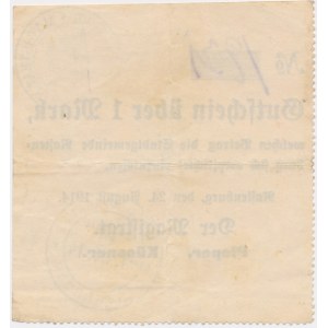 Kętrzyn (Rastenburg), 1 Mark 1914 - Formular III