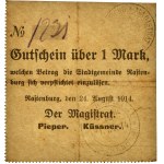 Kętrzyn (Rastenburg), 1 Mark 1914 - Formular III