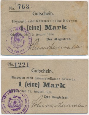 Krzywiń (Kriewen), 2 x 1 marka 1914