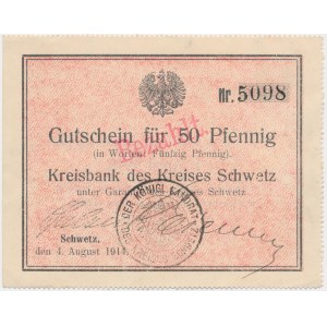 Swiecie (Schwetz), 50 fenig 1914 - überzähliges Exemplar