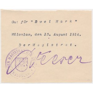 Miłosław, 2 Marken 17.8.1914 - neuer Druck
