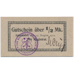 Ostroróg (Scharfenort), 1/2 Mark 1914 - ungeschnitten