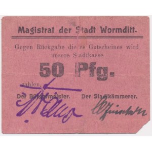 Orneta (Wormditt), 50 fenig 1914 - selten