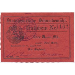 Säge (Schneidemuhl), 5 Mark 1914 - Druck III