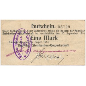 Rybnik/Marcel Mine (Emmagrube), 1 mark 1914