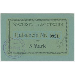 Roszków (Roschkow bei Jaratschin), 3 marki 1914