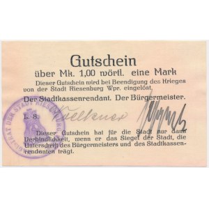 Praputy (Riesenburg), 1 marka 1914 - podpis faksymilą