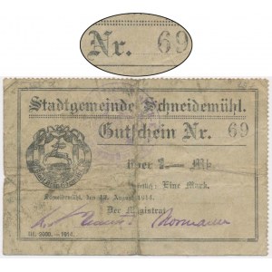 Säge (Schneidemuhl), 1 Mark 1914 - Druck III - geringe Anzahl