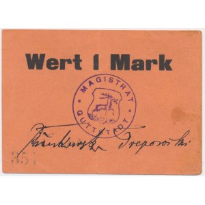 Good City (Guttstadt), 1 mark 1914 - no dot after Mark
