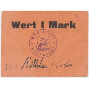 Dobre Miasto (Guttstadt), 1 marka 1914 - bez kropki po Mark