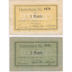 Jastrowie (Jastrow), 1 und 2 Mark 1914