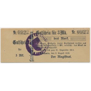 Koźmin (Koschmin), 3 marki 1914 - z zawieszką