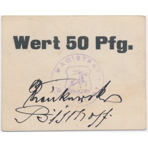 Dobre Miasto (Guttstadt), 50 fenigów 1914 - karton biały bez numeracji