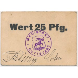 Dobre Miasto (Guttstadt), 25 fenig 1914 - leichter Karton