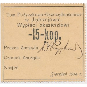 Jędrzejów, 15 kopiejek 1914 - blankiet