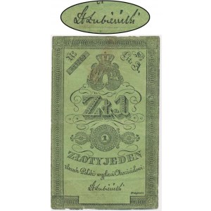 1 złoty 1831 - Łubieński - cienki papier - RZADKIE